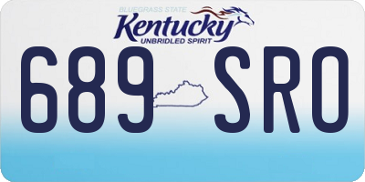 KY license plate 689SRO