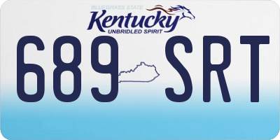 KY license plate 689SRT