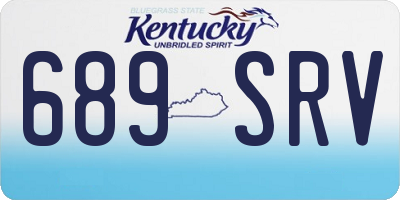 KY license plate 689SRV