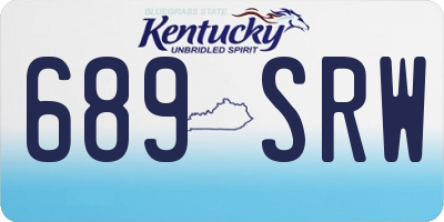 KY license plate 689SRW