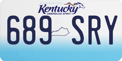 KY license plate 689SRY