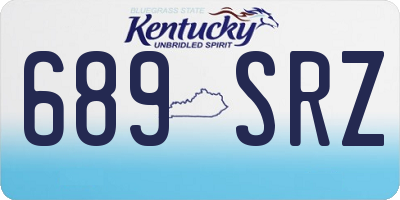 KY license plate 689SRZ
