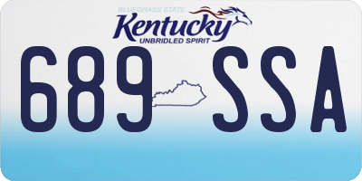 KY license plate 689SSA