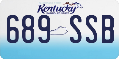 KY license plate 689SSB