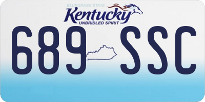 KY license plate 689SSC
