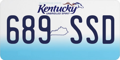 KY license plate 689SSD
