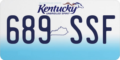 KY license plate 689SSF