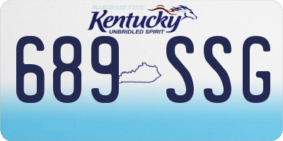 KY license plate 689SSG