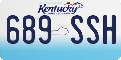 KY license plate 689SSH