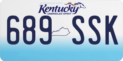 KY license plate 689SSK