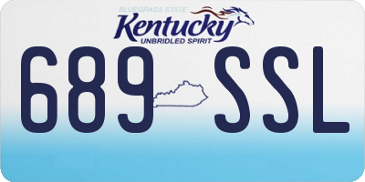 KY license plate 689SSL