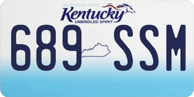 KY license plate 689SSM