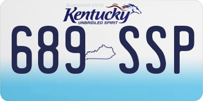 KY license plate 689SSP