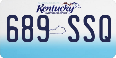 KY license plate 689SSQ