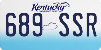 KY license plate 689SSR