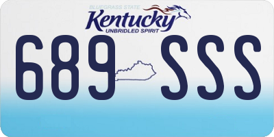 KY license plate 689SSS