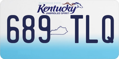 KY license plate 689TLQ