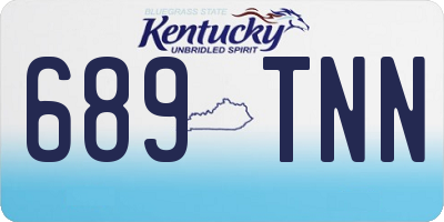 KY license plate 689TNN