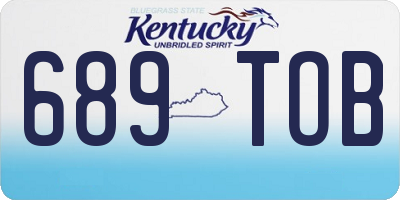 KY license plate 689TOB