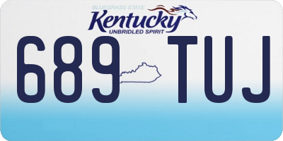 KY license plate 689TUJ
