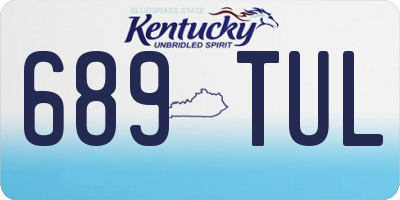 KY license plate 689TUL