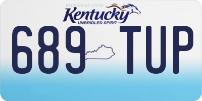KY license plate 689TUP