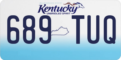 KY license plate 689TUQ