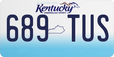 KY license plate 689TUS