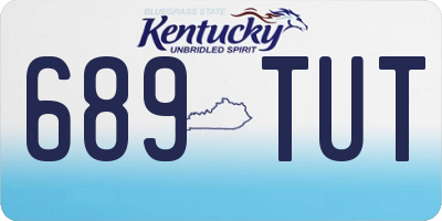 KY license plate 689TUT