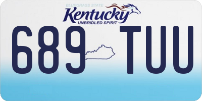KY license plate 689TUU