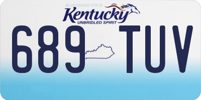 KY license plate 689TUV