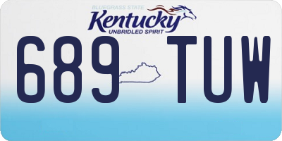 KY license plate 689TUW