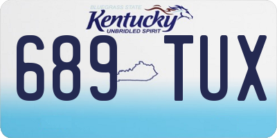KY license plate 689TUX
