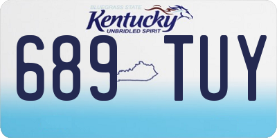 KY license plate 689TUY