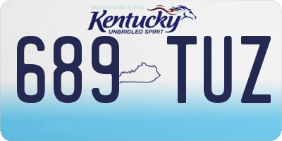KY license plate 689TUZ