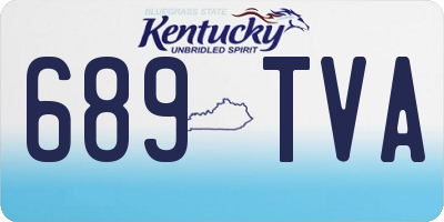 KY license plate 689TVA