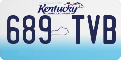 KY license plate 689TVB