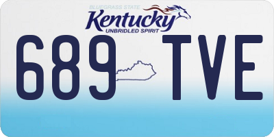 KY license plate 689TVE
