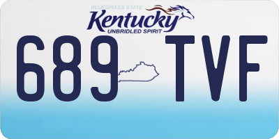 KY license plate 689TVF