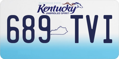 KY license plate 689TVI