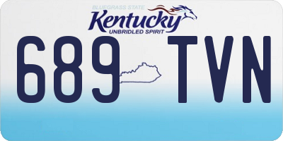 KY license plate 689TVN