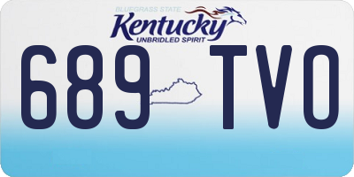 KY license plate 689TVO