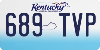 KY license plate 689TVP