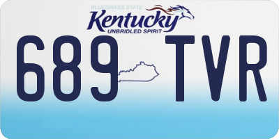 KY license plate 689TVR