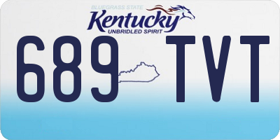 KY license plate 689TVT