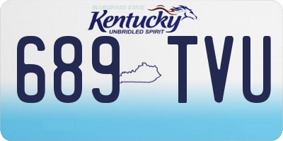 KY license plate 689TVU