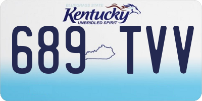 KY license plate 689TVV