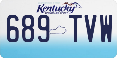 KY license plate 689TVW