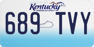 KY license plate 689TVY