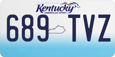 KY license plate 689TVZ